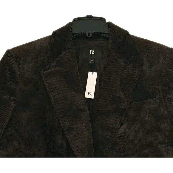 Banana Republic Wide Wale Costa Coffee Brown Corduroy Oversized Blazer Size 14 - Picture 2 of 16